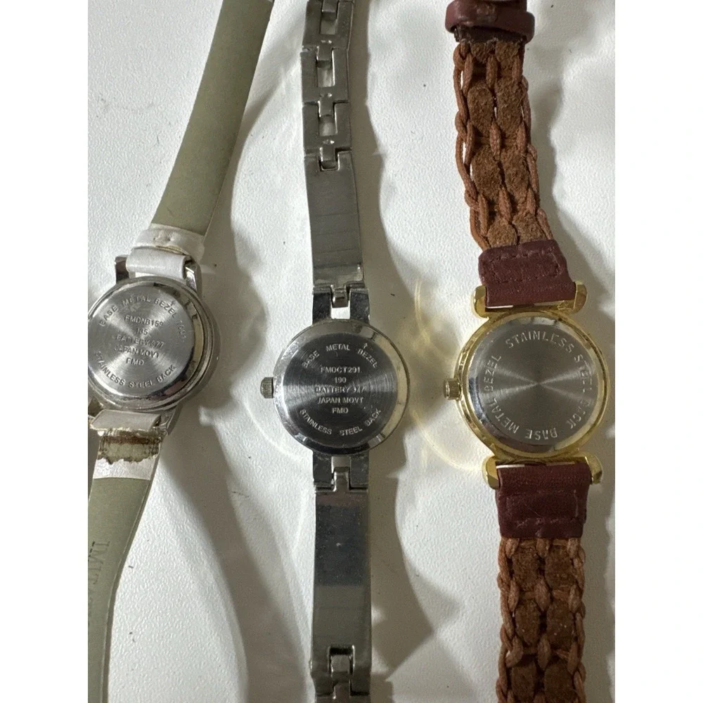 Lot 4 Women's Quartz Watches Eurotech Rhinestone Fashion Untested